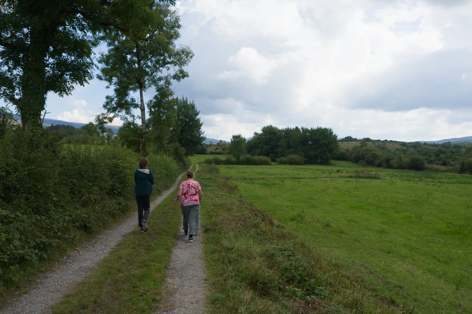 Harry and Isobel on the path back, from Castle Dargan Golf, Glangelvin and Pizza in Dún Laoghaire, Ireland - 28th August 2026