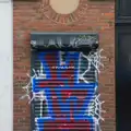A graffiti'd roller door, Castle Dargan Golf, Glangelvin and Pizza in Dún Laoghaire, Ireland - 28th August 2026