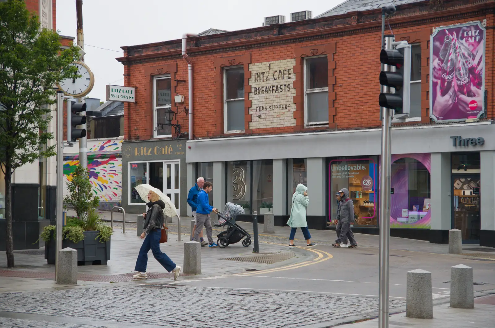 Wall sign art for Ritz Café, from Castle Dargan Golf, Glangelvin and Pizza in Dún Laoghaire, Ireland - 28th August 2026