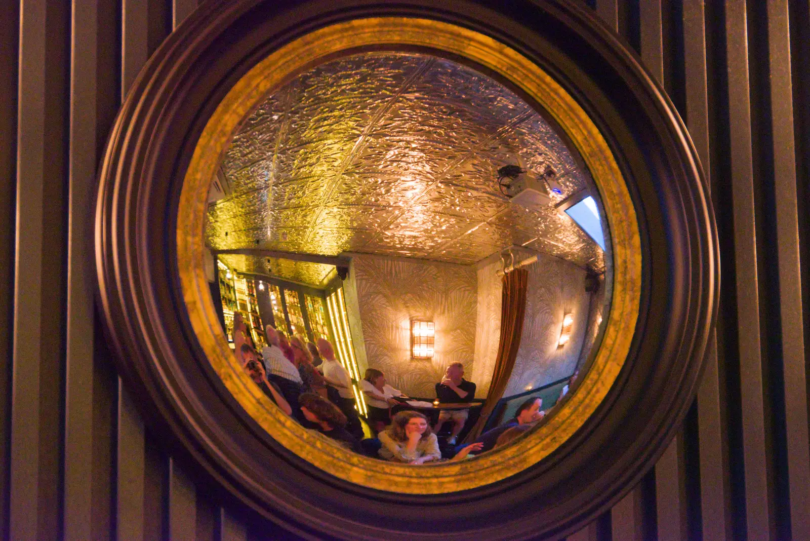 Bar life in a mirror in McKenna's, from Castle Dargan Golf, Glangelvin and Pizza in Dún Laoghaire, Ireland - 28th August 2026
