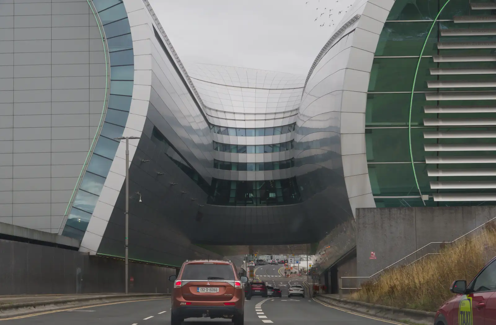 The taxi takes us under Dublin's Terminal 2, from Castle Dargan Golf, Glangelvin and Pizza in Dún Laoghaire, Ireland - 28th August 2026