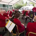 The GSB is about ready to start its set, The GSB at Walsham and the Little Blues Band in Mellis, Suffolk - 31st August 2026