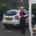 Graham fires up the pipes for a test, The GSB at Walsham and the Little Blues Band in Mellis, Suffolk - 31st August 2026