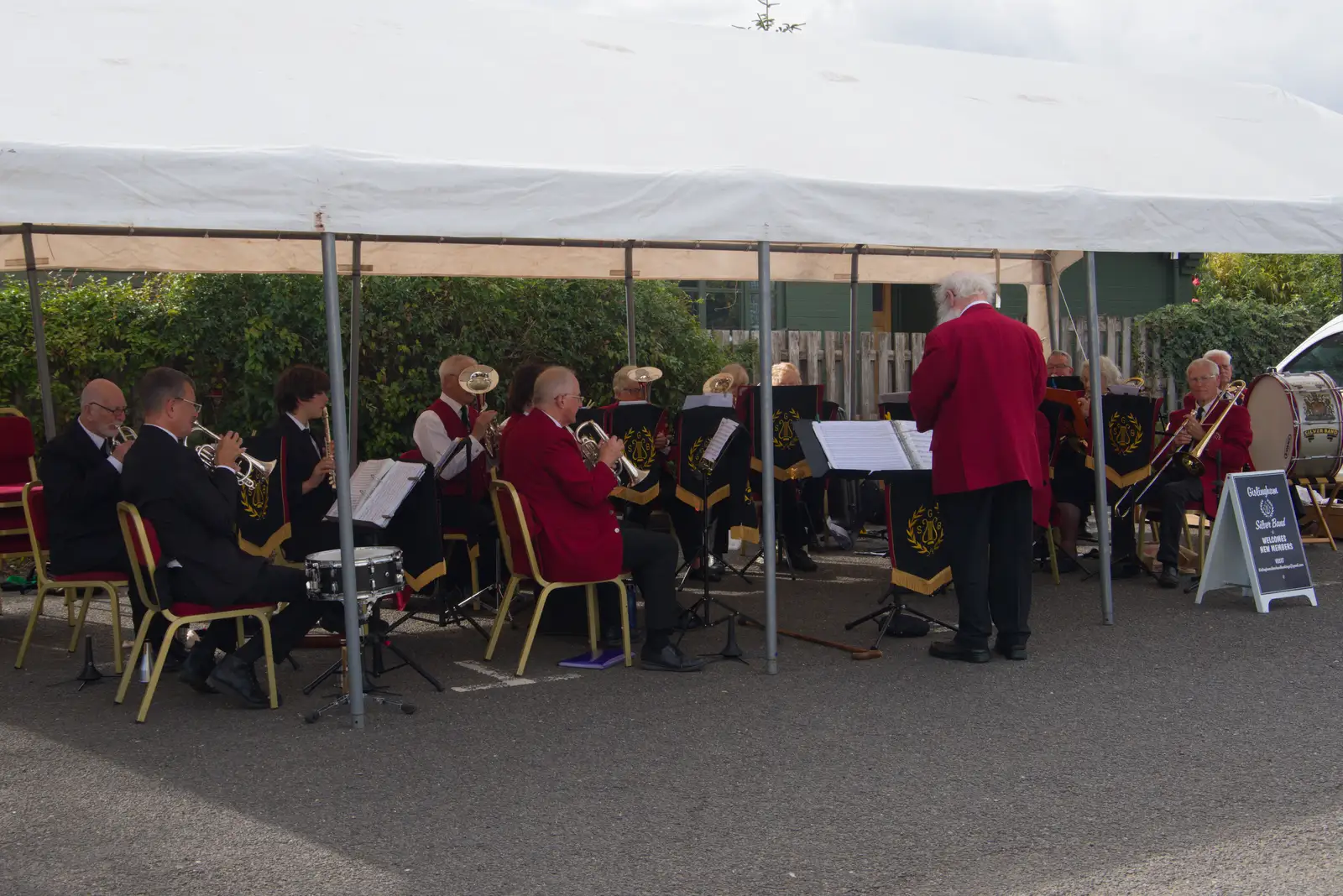 The Gislingham Silver Band in action , from The GSB at Walsham and the Little Blues Band in Mellis, Suffolk - 31st August 2026