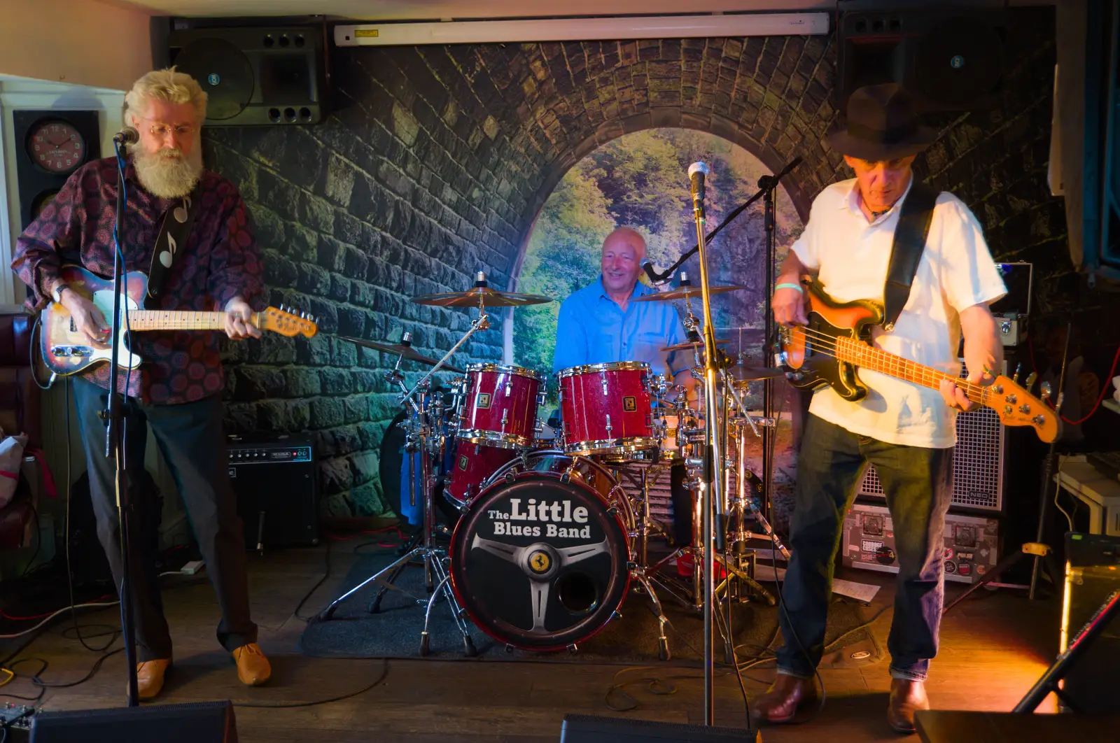 The Little Blues Band on stage in Mellis, from The GSB at Walsham and the Little Blues Band in Mellis, Suffolk - 31st August 2026