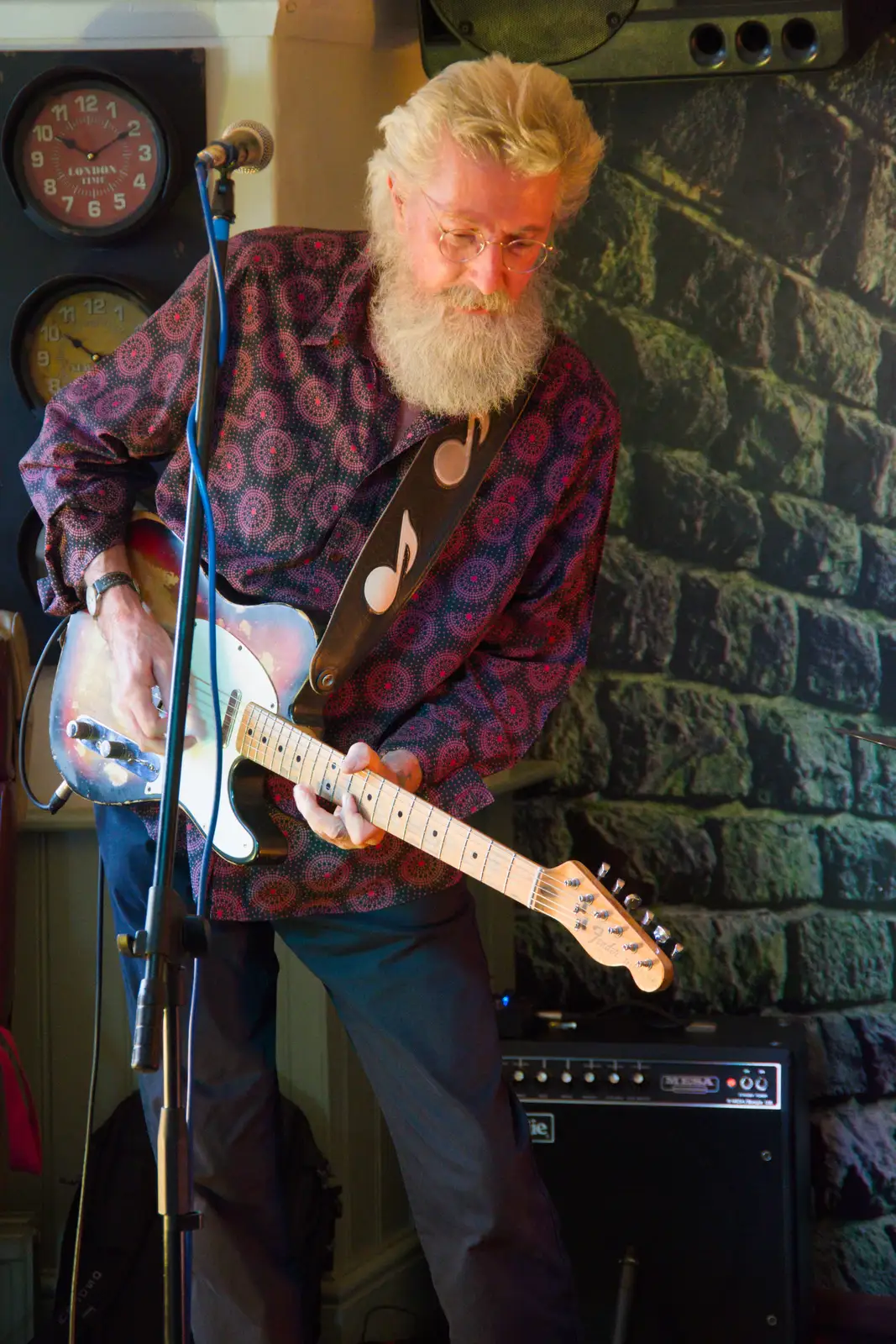 Rob on Telecaster, from The GSB at Walsham and the Little Blues Band in Mellis, Suffolk - 31st August 2026