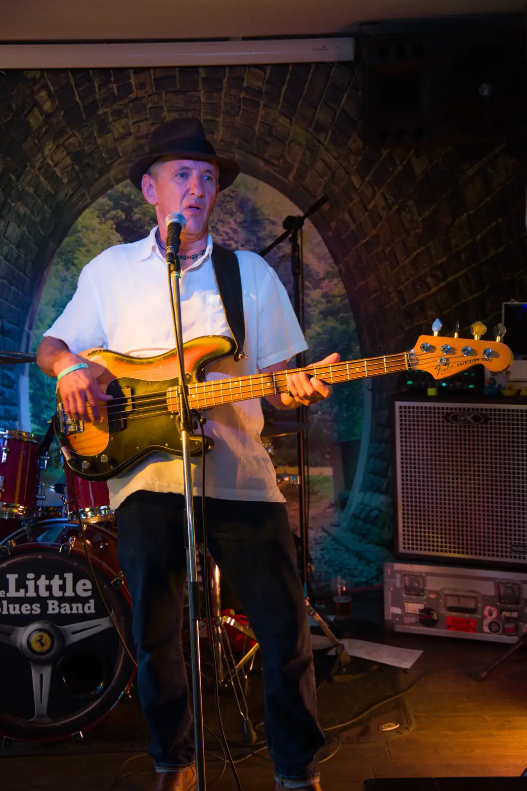 Joe Bernard on vocals and bass, from The GSB at Walsham and the Little Blues Band in Mellis, Suffolk - 31st August 2026