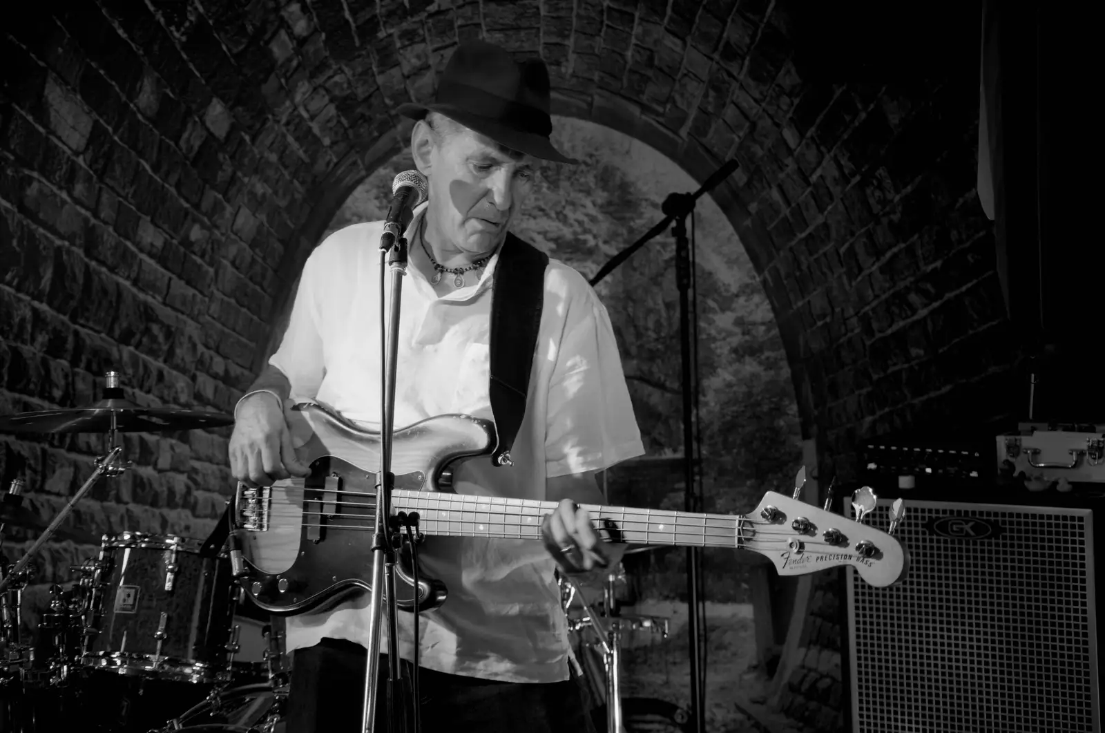 More bass action, from The GSB at Walsham and the Little Blues Band in Mellis, Suffolk - 31st August 2026