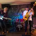 Joe's bass guitar nearly touches the ceiling, The GSB at Walsham and the Little Blues Band in Mellis, Suffolk - 31st August 2026