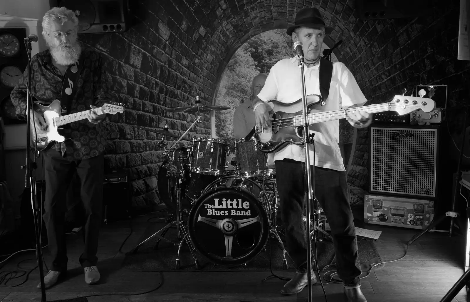 The Little Blues Band in the Mellis Railway, from The GSB at Walsham and the Little Blues Band in Mellis, Suffolk - 31st August 2026