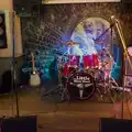 The now-empty stage at the Mellis Railway , The GSB at Walsham and the Little Blues Band in Mellis, Suffolk - 31st August 2026