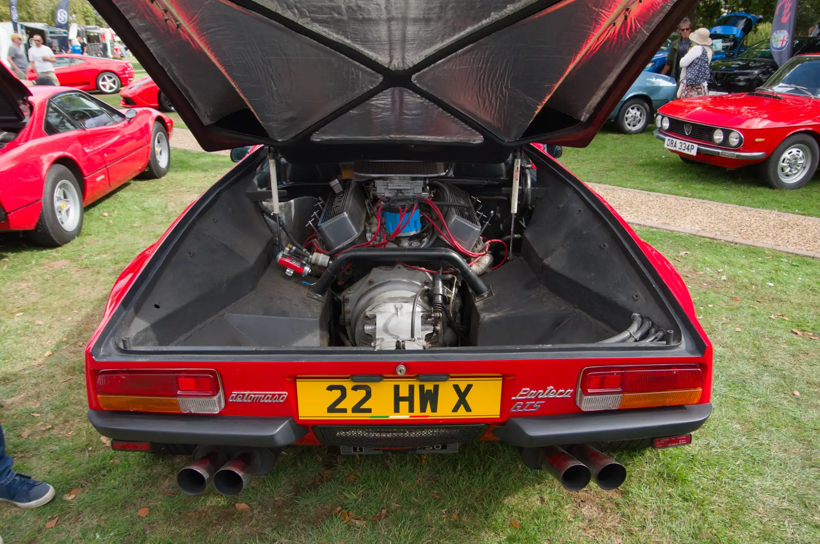Another supercar with the back up, from Shoe Shopping in Norwich, and Italia Fest at the Oaksmere - 5th September 2026