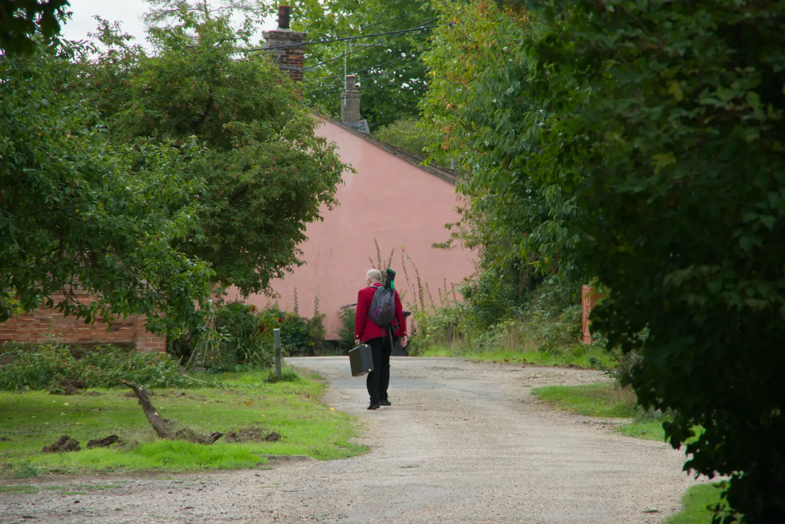 David heads to the gig, from The GSB at the Carnival, Pulham Market, Norfolk - 12th September 2026