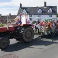 A trailer pulled by an old Massey-Ferguson, The GSB at the Carnival, Pulham Market, Norfolk - 12th September 2026