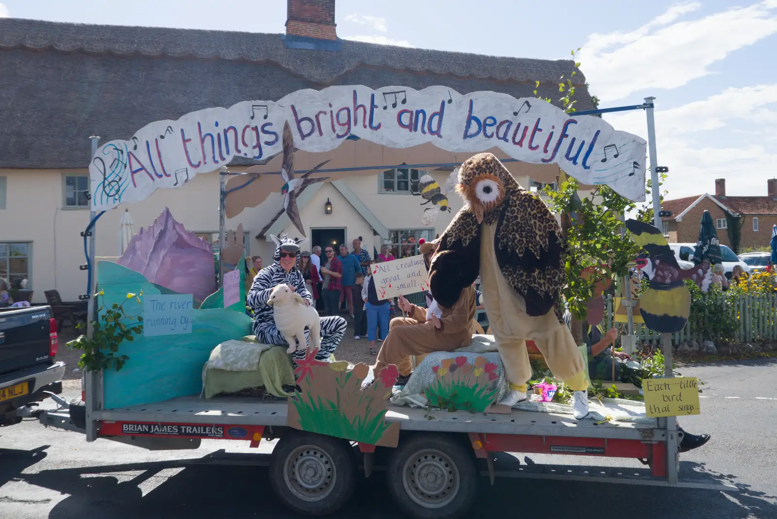An All things bright and beautiful float, from The GSB at the Carnival, Pulham Market, Norfolk - 12th September 2026