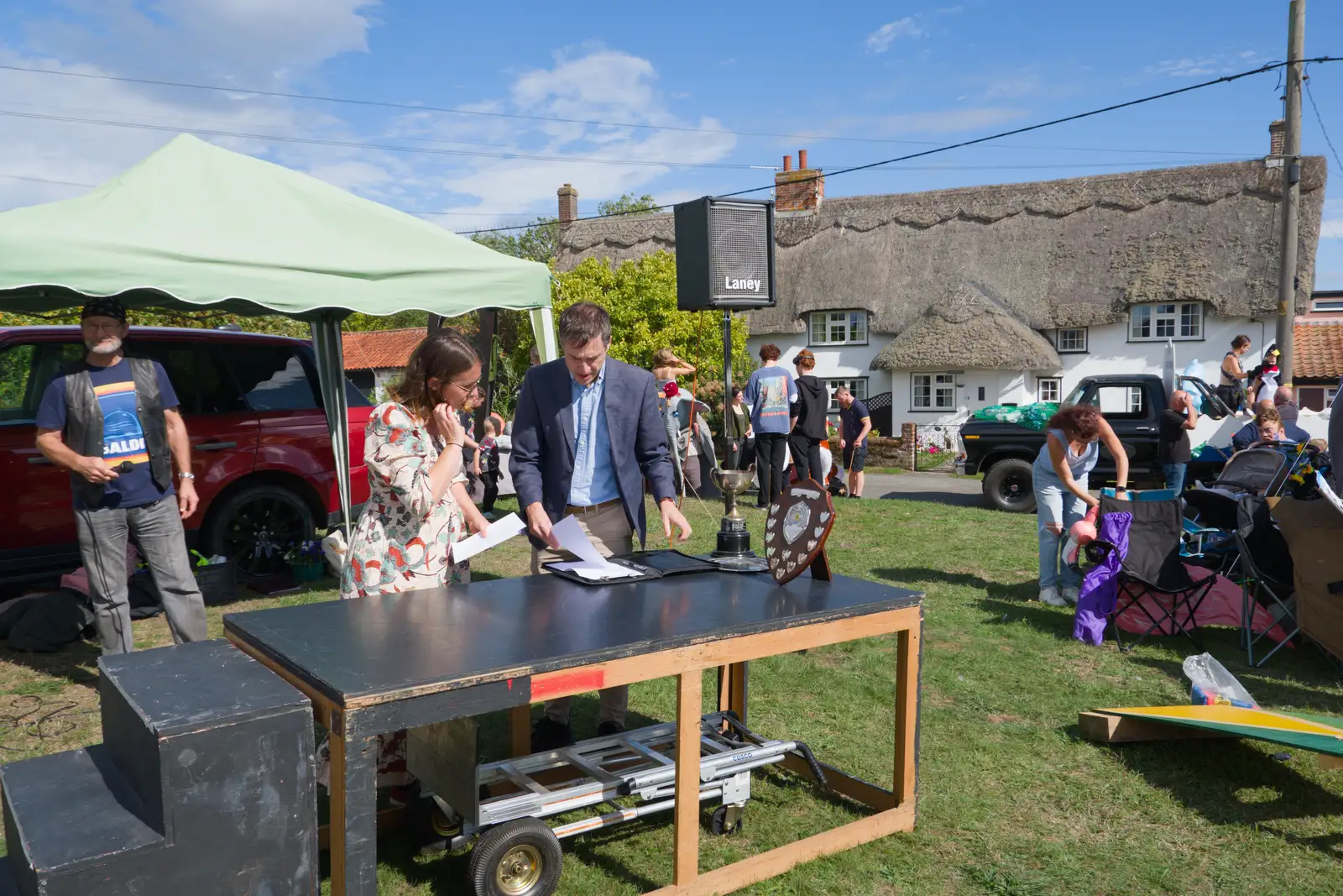 Sarah does some preparation, from The GSB at the Carnival, Pulham Market, Norfolk - 12th September 2026