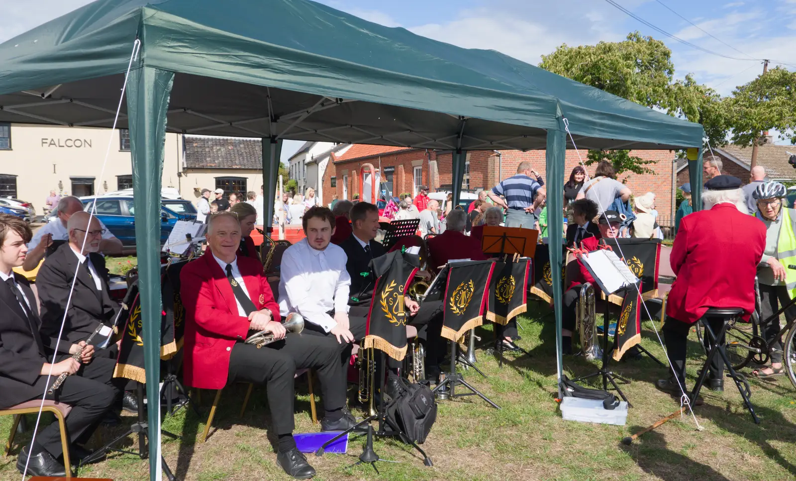 The band is ready to play, from The GSB at the Carnival, Pulham Market, Norfolk - 12th September 2026