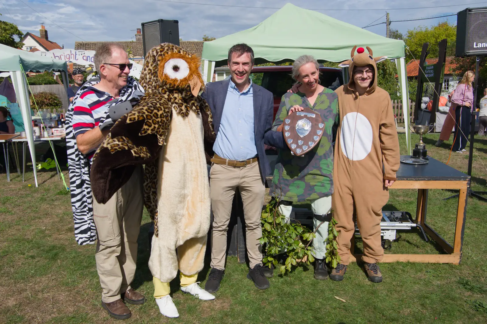 Adrian Ramsay and one of the winning floats, from The GSB at the Carnival, Pulham Market, Norfolk - 12th September 2026