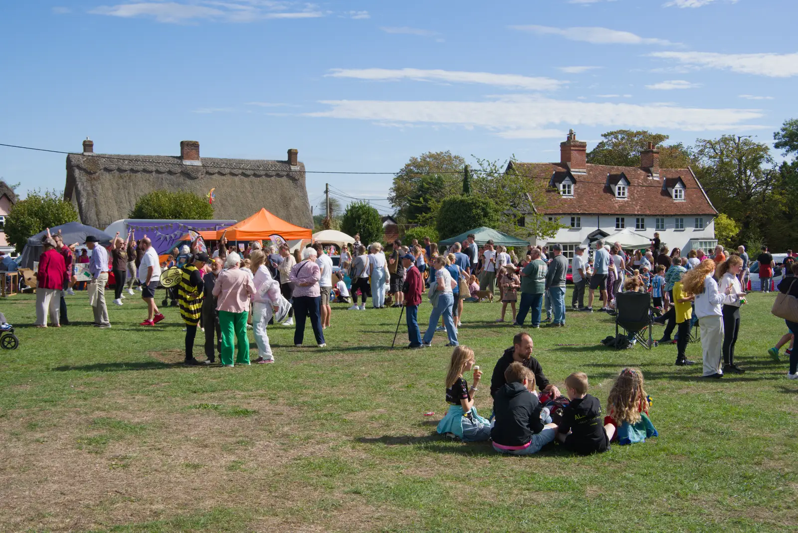 It's busy on the green, from The GSB at the Carnival, Pulham Market, Norfolk - 12th September 2026