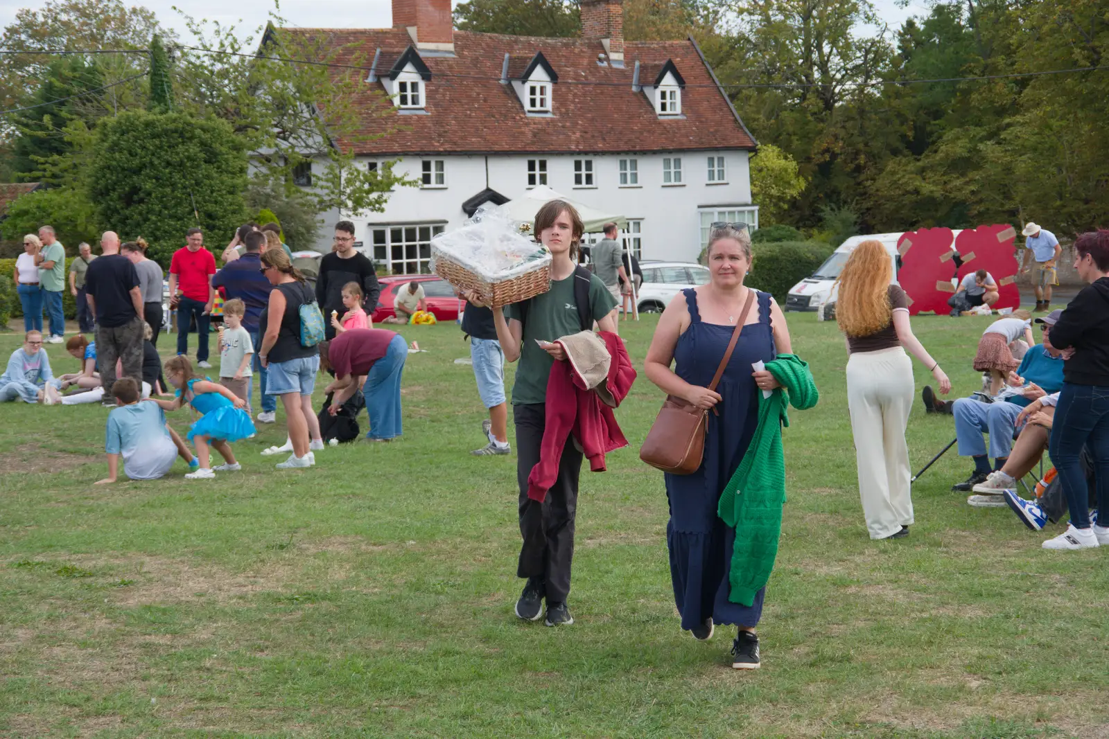 Harry's still wandering around with his hamper, from The GSB at the Carnival, Pulham Market, Norfolk - 12th September 2026