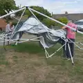 The band gazebo has been partly wrecked by wind, The GSB at the Carnival, Pulham Market, Norfolk - 12th September 2026