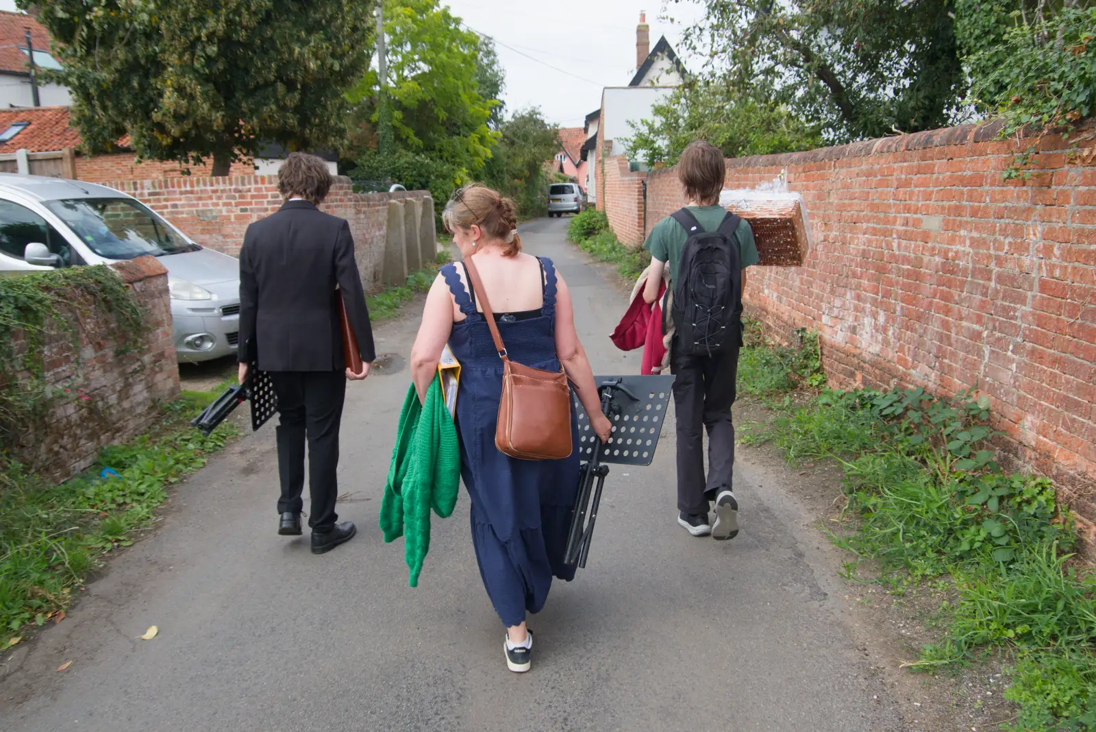 We wander back to the car, from The GSB at the Carnival, Pulham Market, Norfolk - 12th September 2026