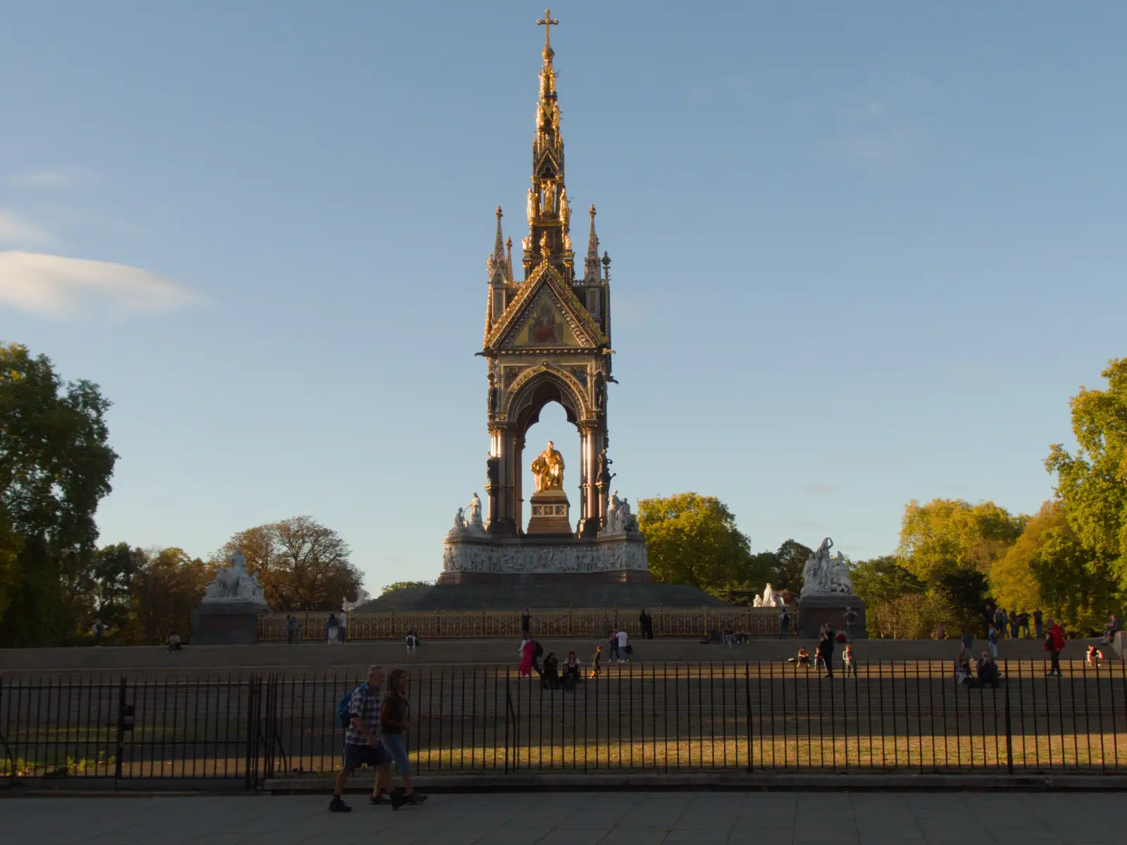 The Albert Memorial glitters in the evening sun, from Snow Patrol at the Royal Albert Hall, South Kensington, London - 21st September 2026