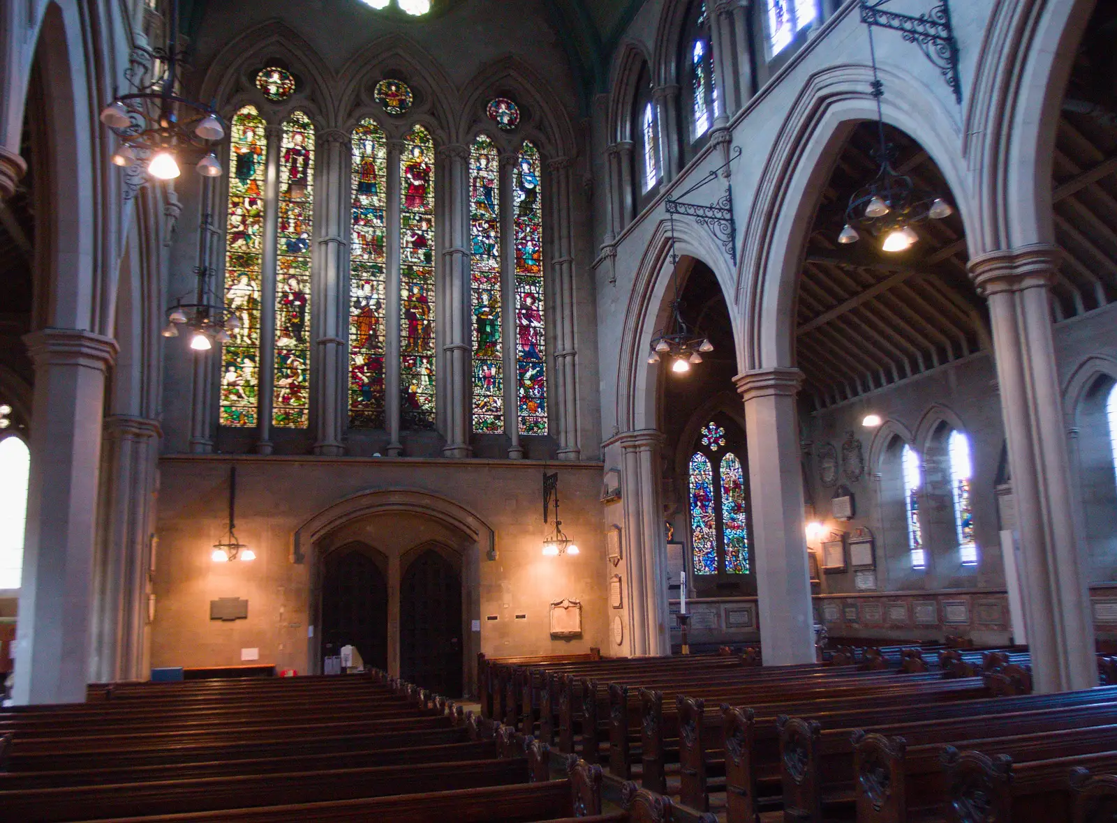 The west window of St. Mary Abbot, from Snow Patrol at the Royal Albert Hall, South Kensington, London - 21st September 2026