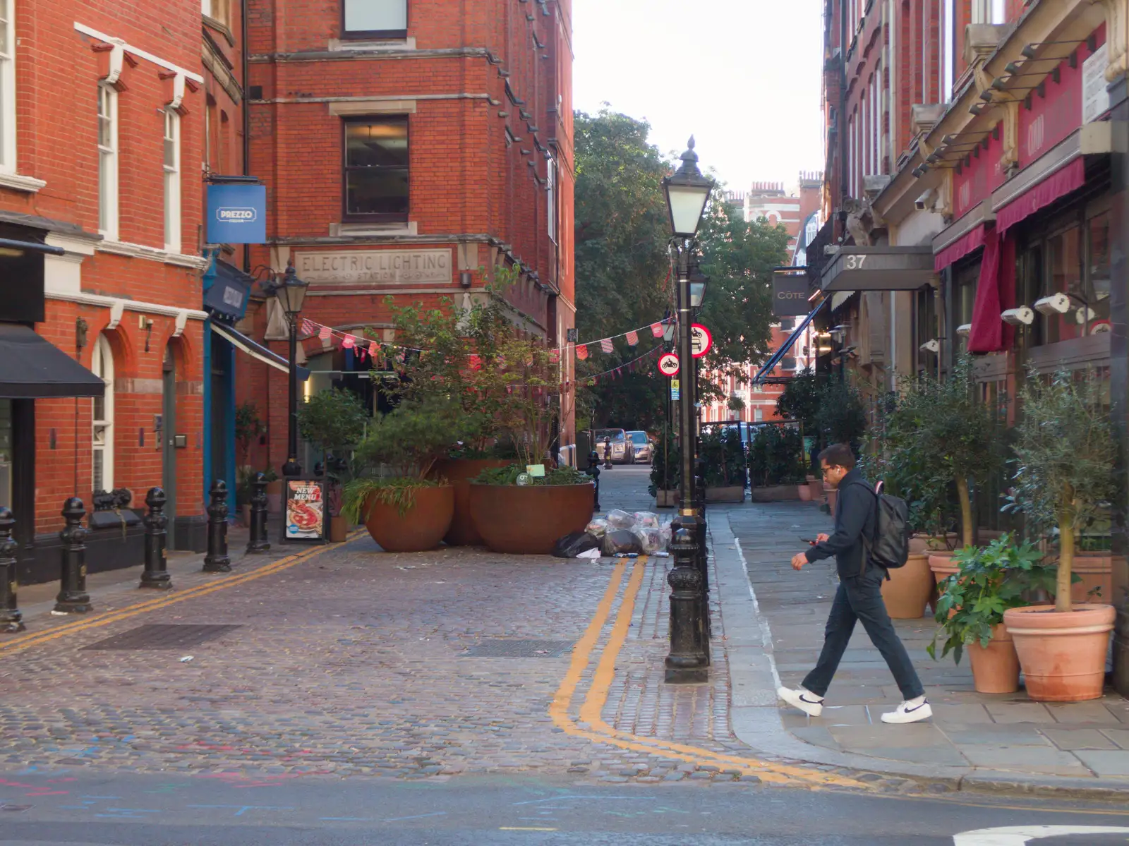 An alley with an 'Electric Lighting Station', from Snow Patrol at the Royal Albert Hall, South Kensington, London - 21st September 2026