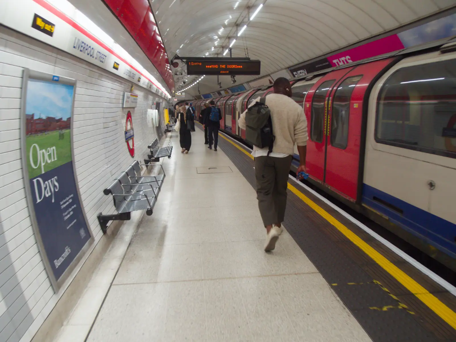 At Liverpool Street underground, from Snow Patrol at the Royal Albert Hall, South Kensington, London - 21st September 2026