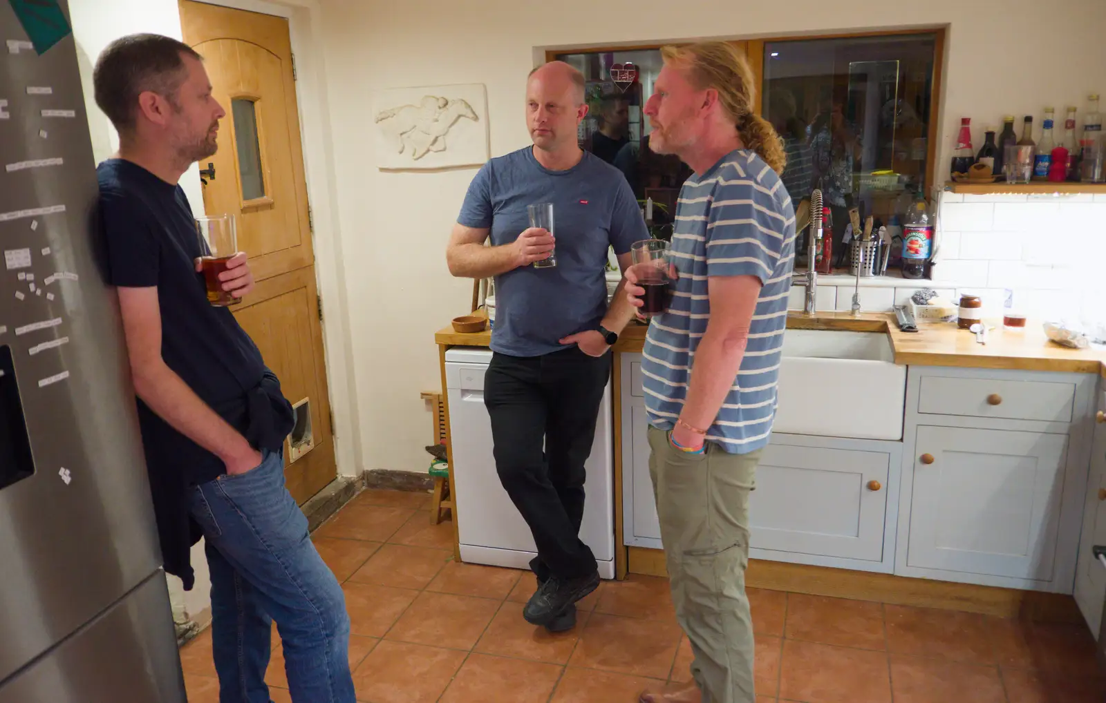 Phil, Paul and Wavy are in the kitchen, from A GSB Duck Race and a House Party, Brome - 26th September 2026