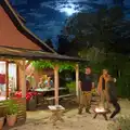 The moon over the party patio, A GSB Duck Race and a House Party, Brome - 26th September 2026