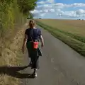 Isobel on the lane to Crow's Hall, A Walk Around The Lion Pub, Debenham, Suffolk - 4th October 2026