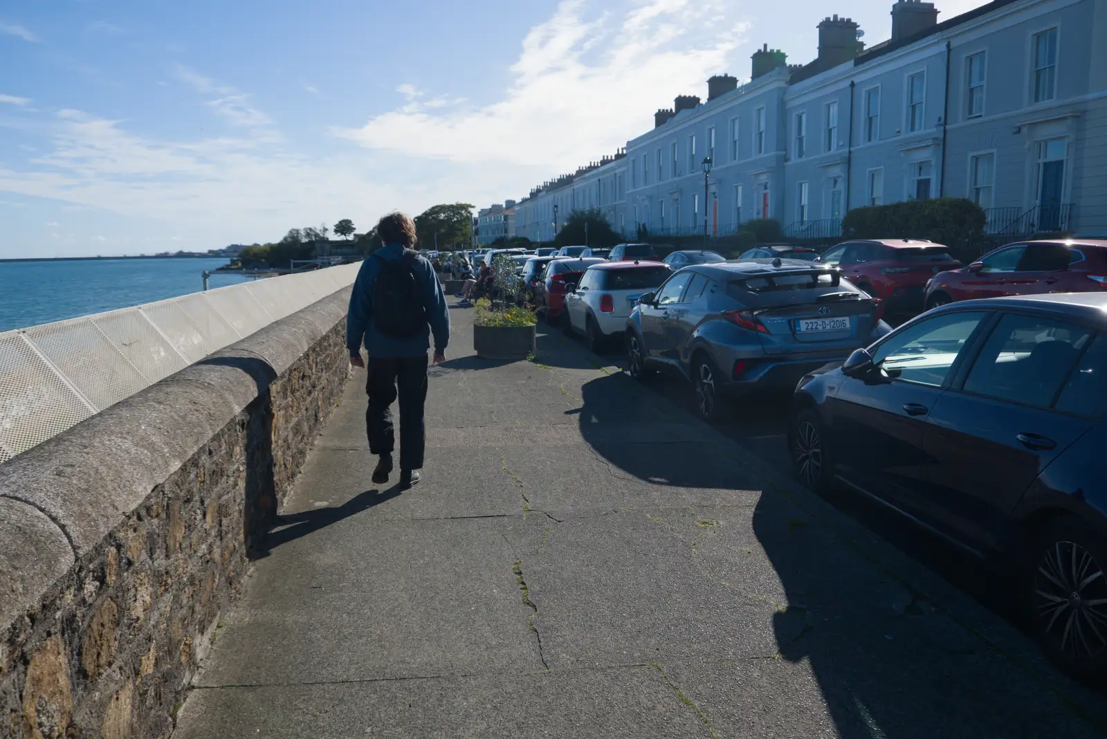 Fred walks up Idrone Terrace, from An Irish Wake for Louise, Booterstown, Dublin - 11th October 2026