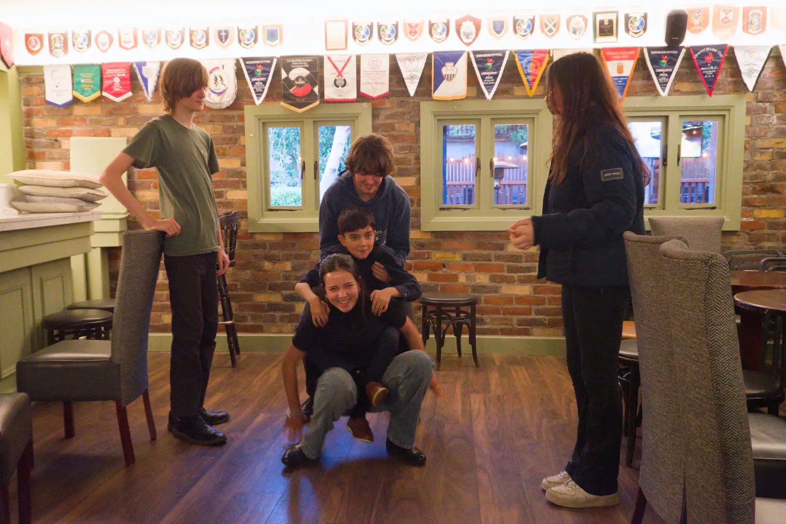 Nick gets used for some sort of weightlifting, from An Irish Wake for Louise, Booterstown, Dublin - 11th October 2026