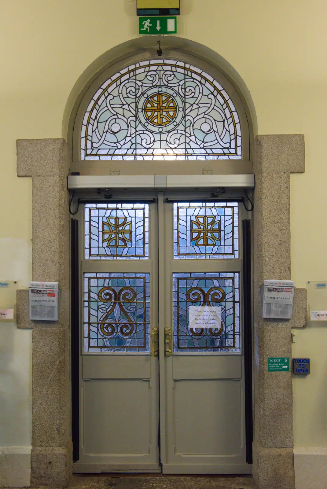 The main door of the church, built in 1813, from An Irish Wake for Louise, Booterstown, Dublin - 11th October 2026
