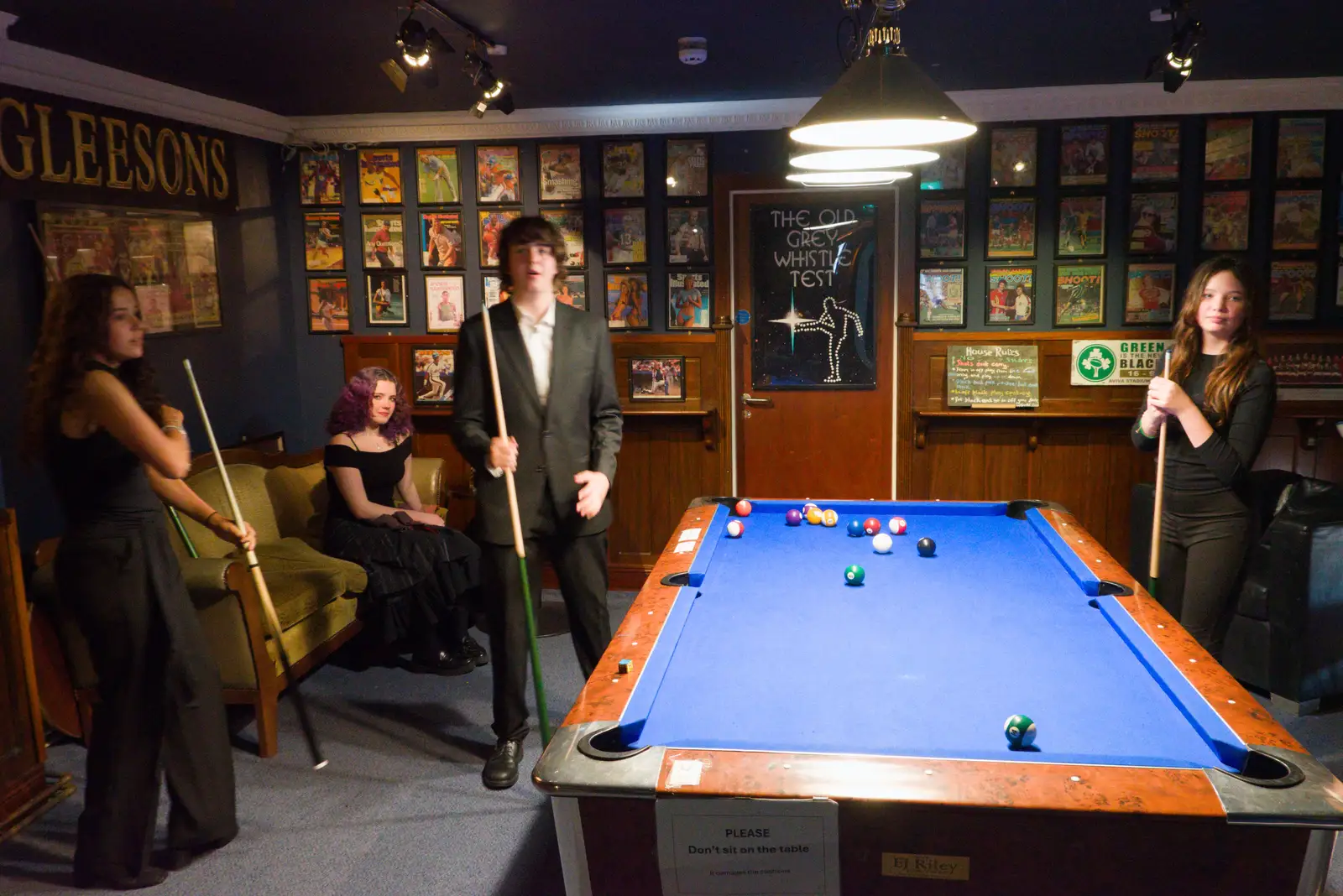 Fred and the Yoots have found a pool room, from An Irish Wake for Louise, Booterstown, Dublin - 11th October 2026