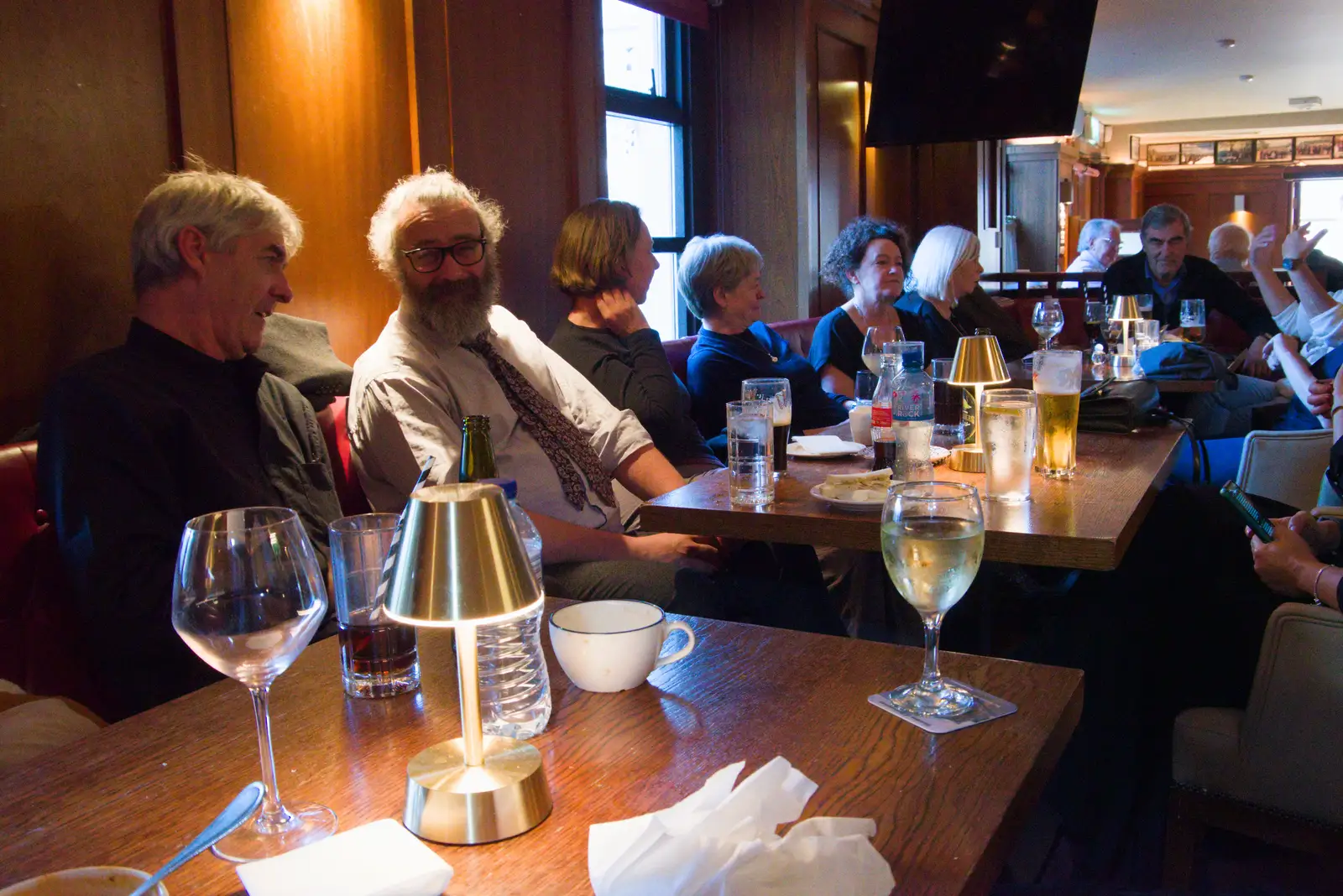 Wayne and Noddy chat, from An Irish Wake for Louise, Booterstown, Dublin - 11th October 2026