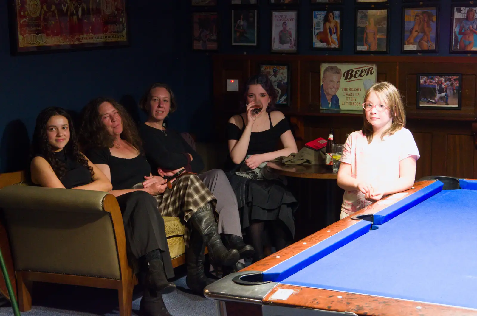 Rachel holds court in the pool room, from An Irish Wake for Louise, Booterstown, Dublin - 11th October 2026