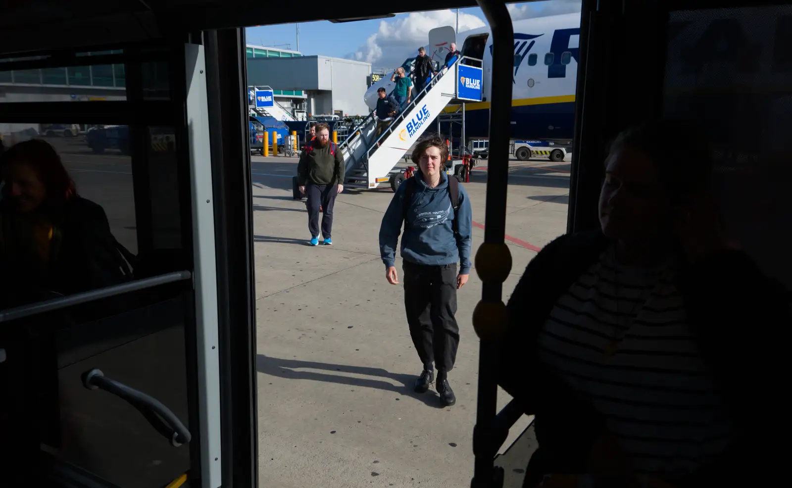 Fred meets us on the bus, from An Irish Wake for Louise, Booterstown, Dublin - 11th October 2026