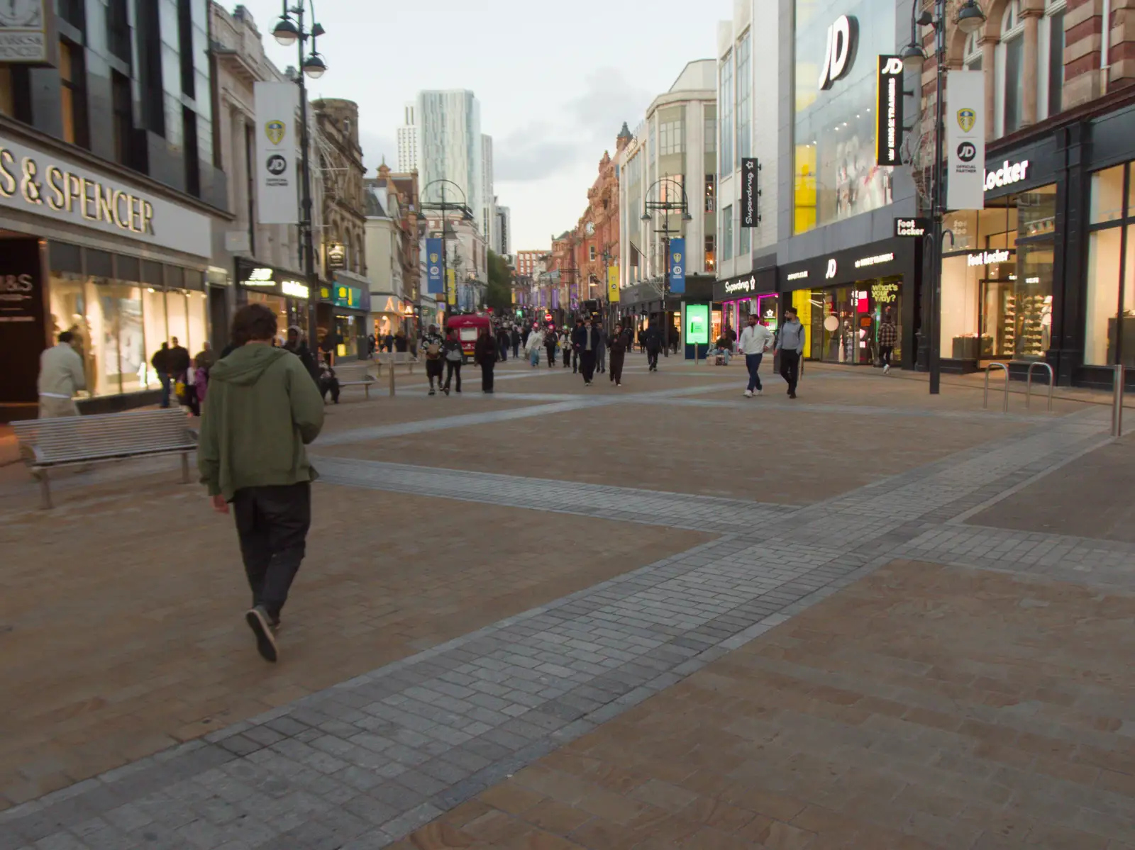 Fred walks up Briggate, from A Visit to the Conservatoire, Leeds, West Yorkshire - 17th October 2026