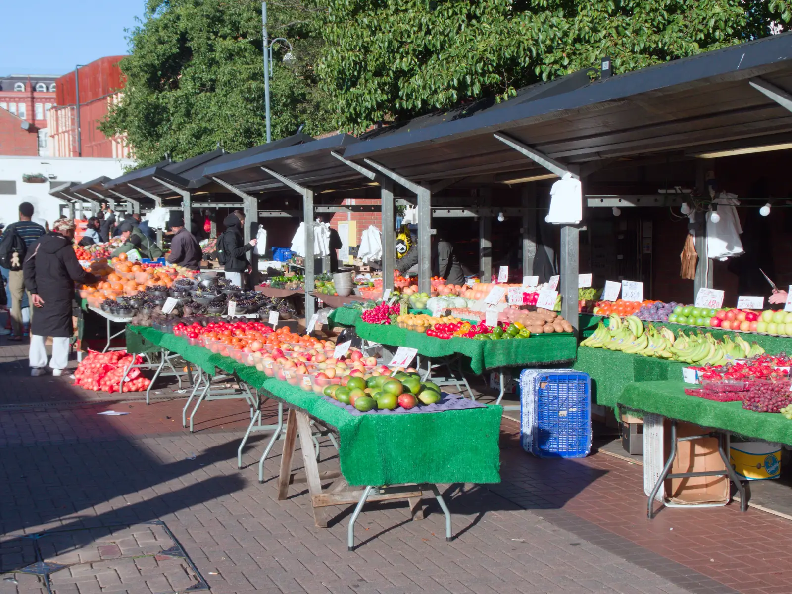 Fruit and veg on the outdoor market, from A Visit to the Conservatoire, Leeds, West Yorkshire - 17th October 2026