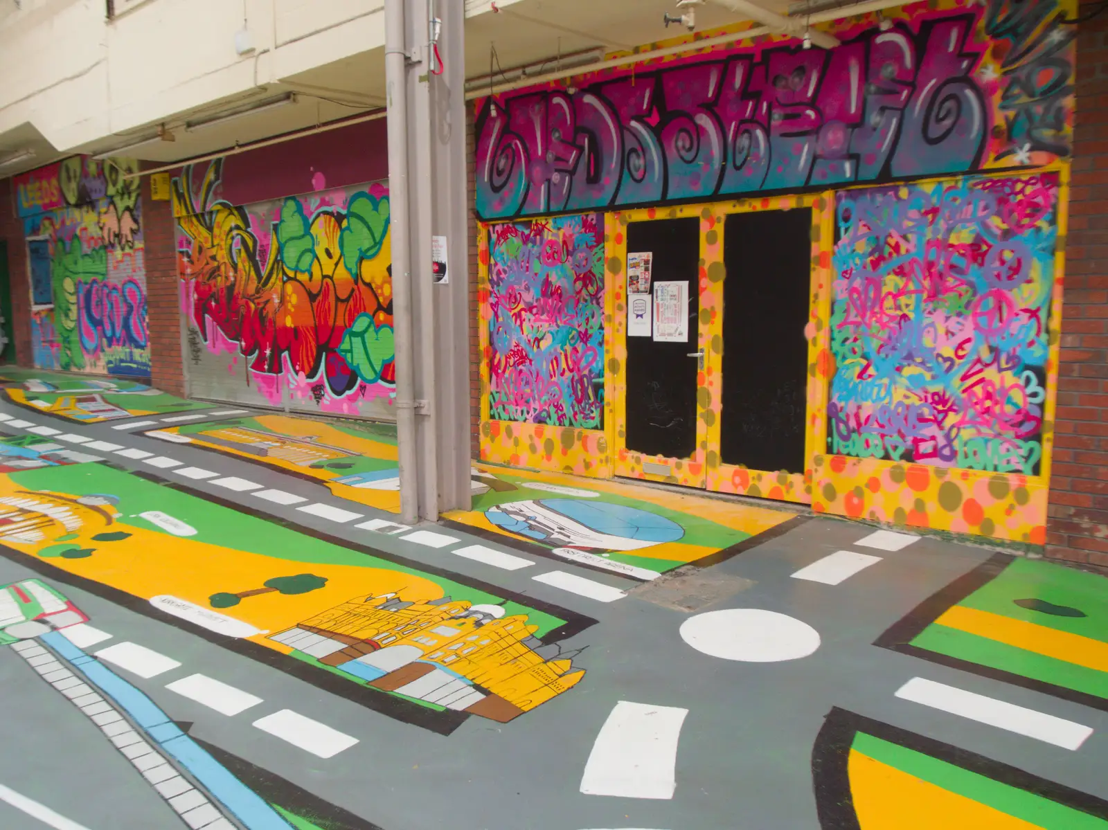 Graffiti art in the indoor market, from A Visit to the Conservatoire, Leeds, West Yorkshire - 17th October 2026