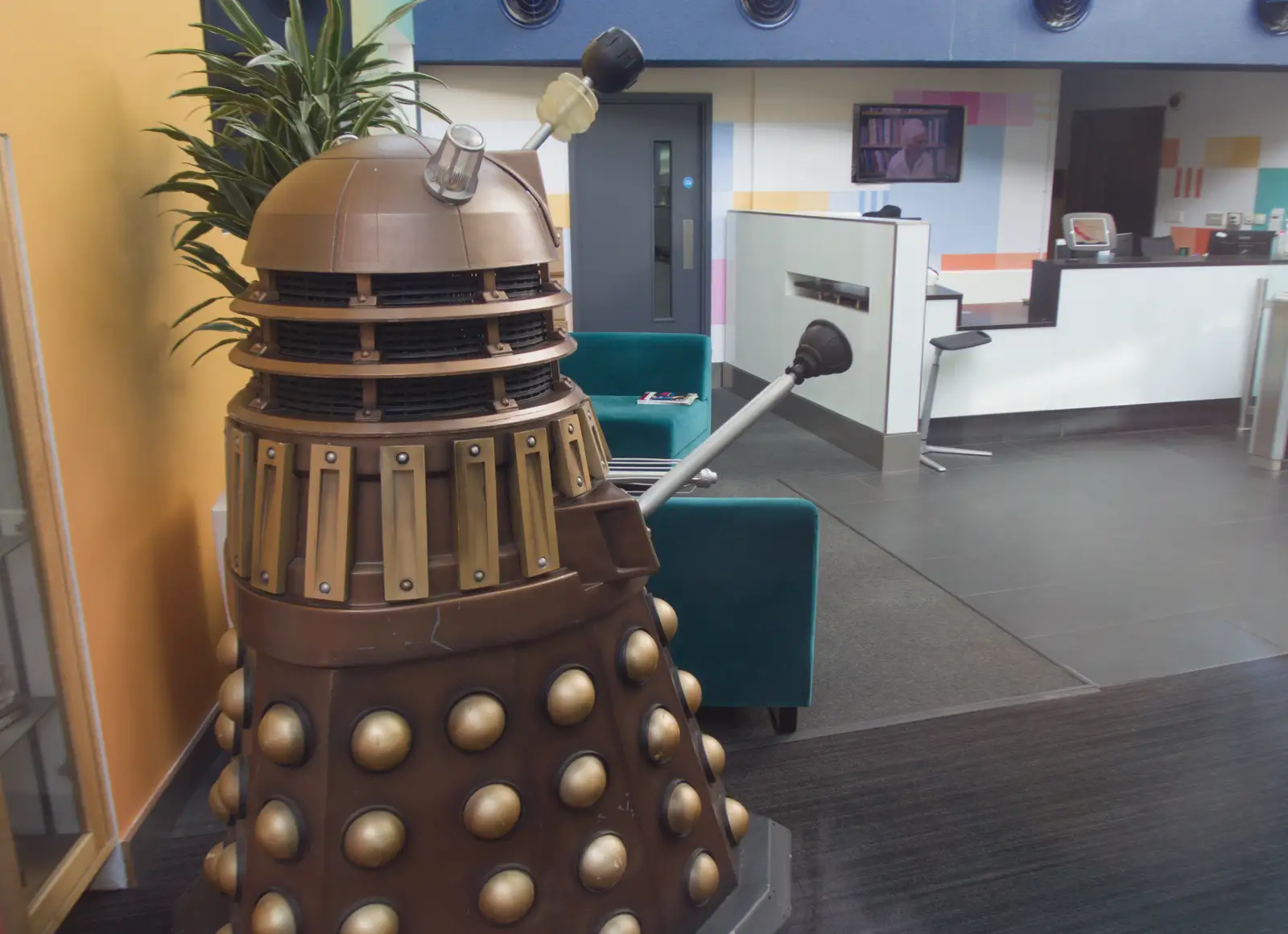 There's a Dalek in BBC Yorkshire's reception, from A Visit to the Conservatoire, Leeds, West Yorkshire - 17th October 2026