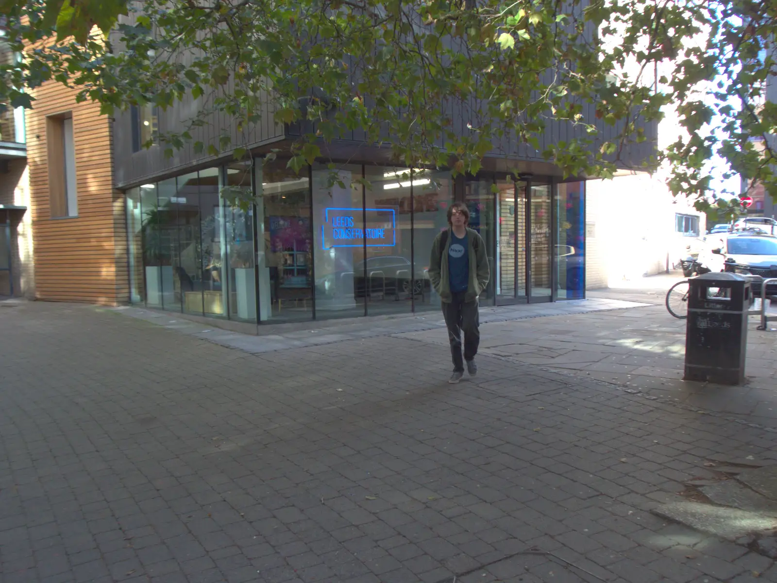 Fred emerges from the Conservatoire, from A Visit to the Conservatoire, Leeds, West Yorkshire - 17th October 2026