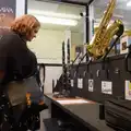 Isobel looks at clarinets, Another Saxophone Trip, Cambridge - 23rd October 2026