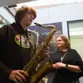 Fred tries out a vintage Conn saxophone, Another Saxophone Trip, Cambridge - 23rd October 2026