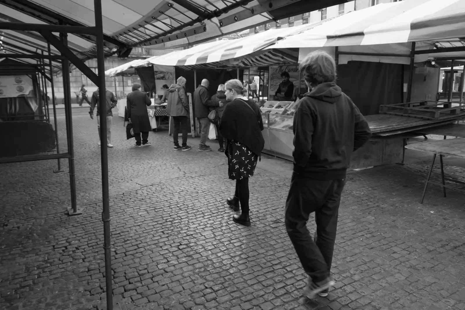 Isobel and Fred search for food in the market, from Another Saxophone Trip, Cambridge - 23rd October 2026