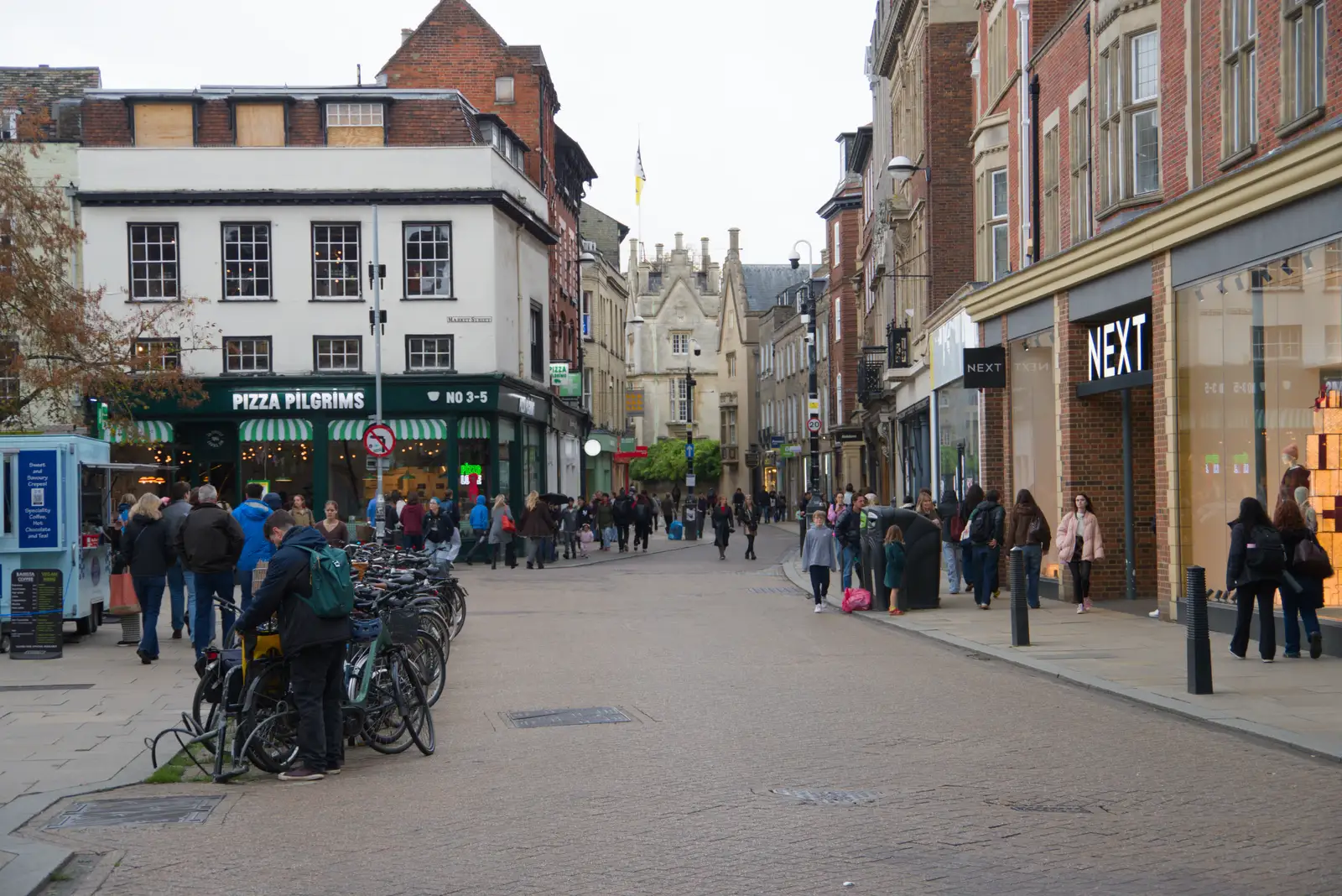 Looking back up Sydney Street, from Another Saxophone Trip, Cambridge - 23rd October 2026